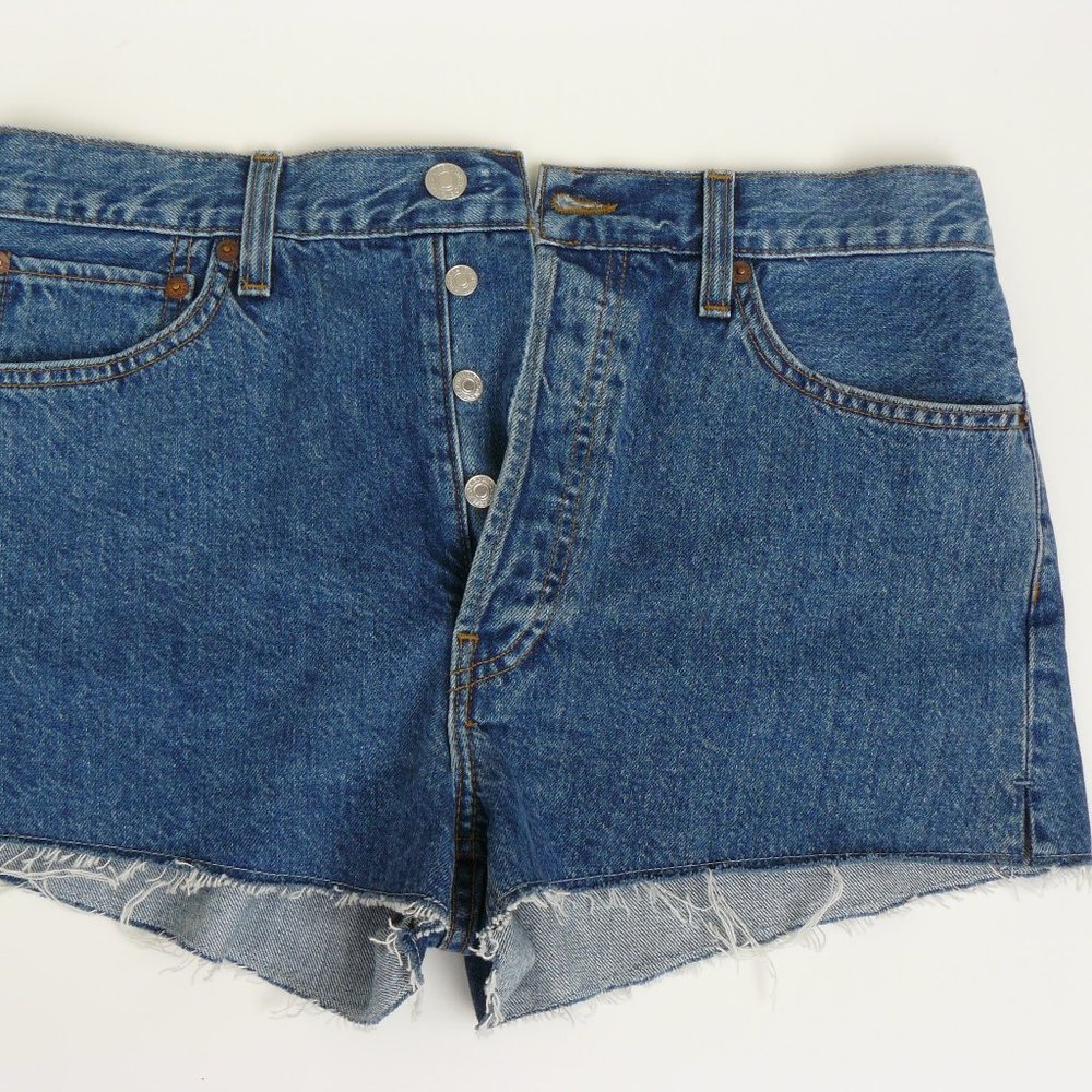 RE/DONE Upcycled High-Waisted Button Fly Short